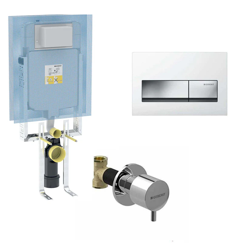 Geberit Alpha Gömme Rezervuar Seti 8 cm - Alpha50 Beyaz Geberit Alpha Gömme Rezervuar Seti 8 cm - Alpha50 Beyaz - Görsel 1