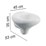 Vitra İstanbul Asma Klozet Rim-ex, Gizli Montajlı, 53 cm Clean, Beyaz - Görsel 4